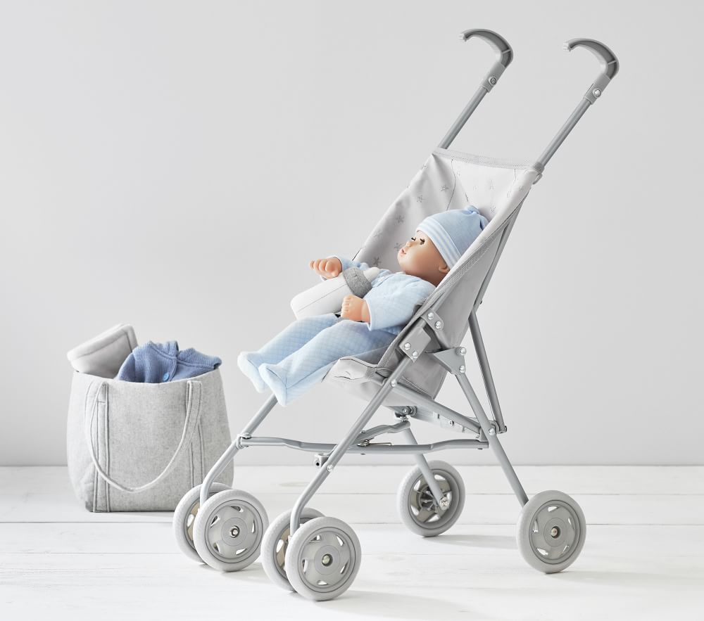 Grey Stars Umbrella Doll Stroller